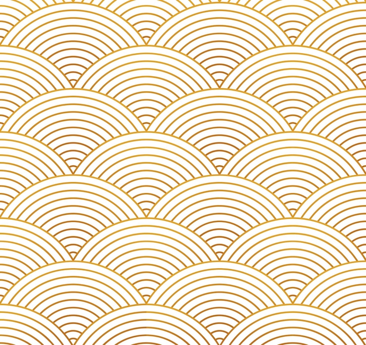 Vector vector seamless background with chinese ornament. asian circles pattern, geometric beige lines