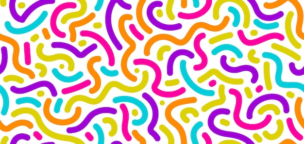 Векторный бесперебойный фон с многоцветными рычажными жирными линиями красочный абстрактный рисунок