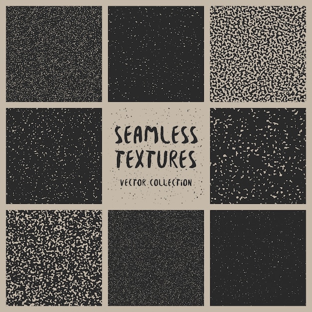 Vector Seamless Black And White Pattern Collection