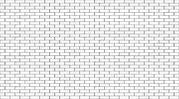 Vector seamless brick wall background White brick texture