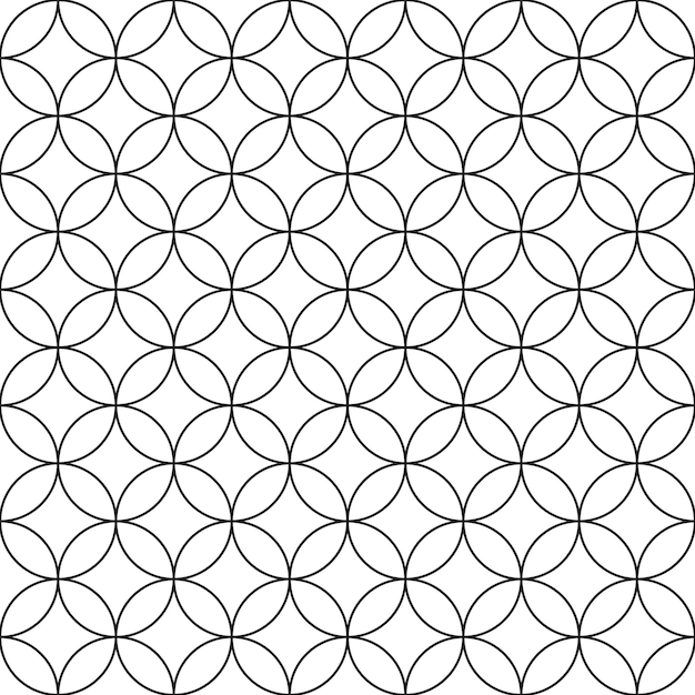 Vector seamless circles pattern simple ornamental background