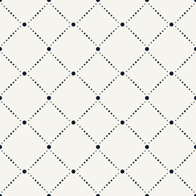 Vector seamless dotted pattern geometric monochrome texture Modern stylish print elegant design