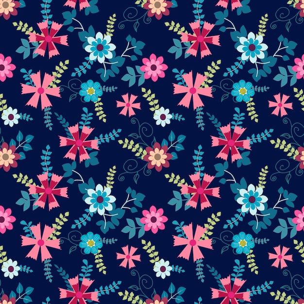 Vector seamless floral pattern background for wallpaper.