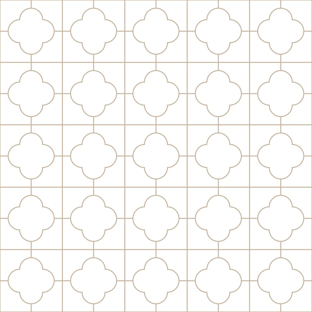 Motivo minimalista ornamentale geometrico vettoriale senza giunture sfondo bianco orientale di lusso griglia