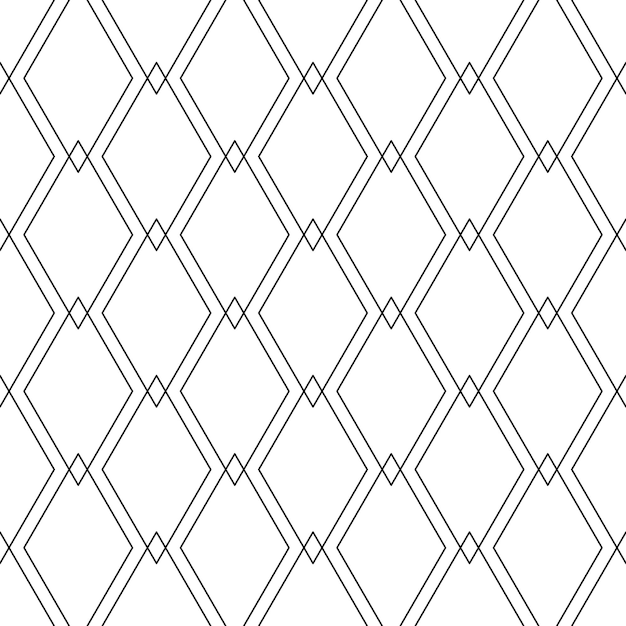 Vector seamless geometric pattern of black crossed rhombus