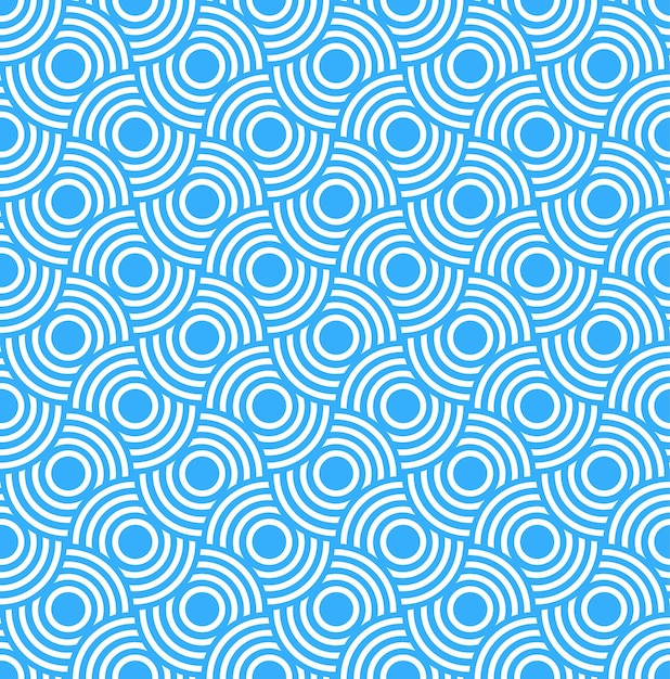 Vector seamless geometric pattern in blue color EPS