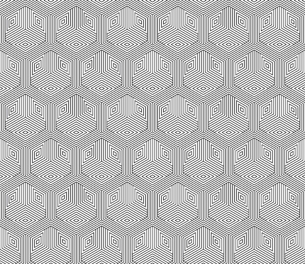 Vector seamless geometric pattern Classic Chinese ancient ornament adapted to modern trends Fully editable linear background with clipping mask you can change thickness of lines color composition