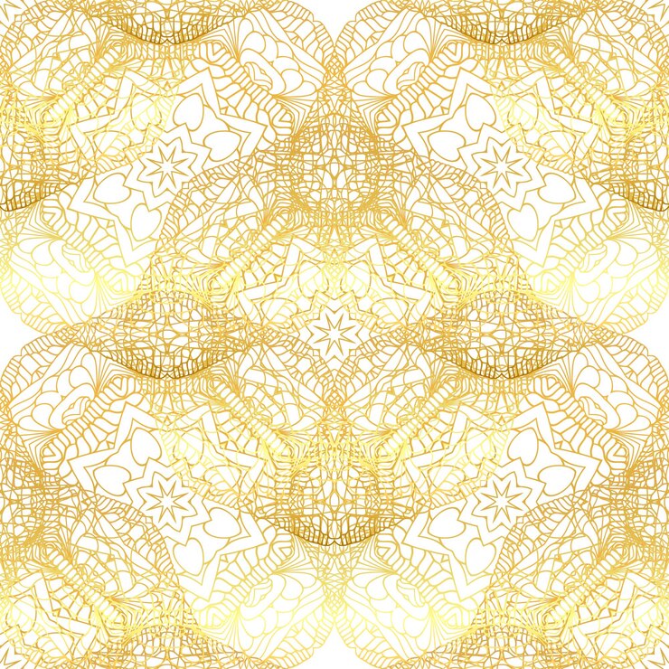 Vector vector seamless gold pattern with gold ornament