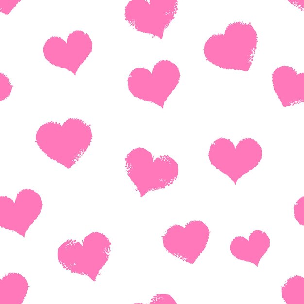 Vector Seamless Hearts Pattern Background