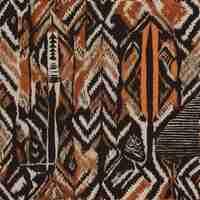 Vector vector seamless ikat ogee ethnic pattern