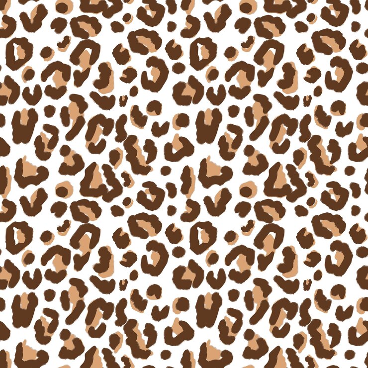 Vector vector seamless leopard pattern black spots on a white background classic design