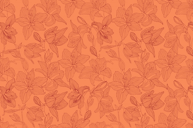 Vector seamless orange pattern. 