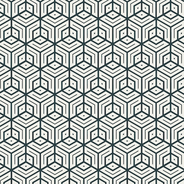 Vector seamless patter Repeating Linear hexagon geometric background