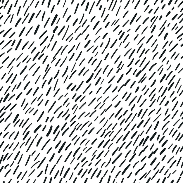 Vector seamless pattern. Abstract background with brush strokes. Simple monochrome hand drawn texture