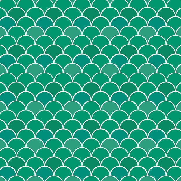 Vector seamless pattern of aquamarine scales