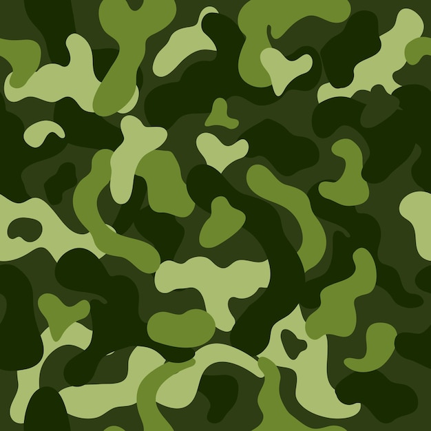 Vector seamless pattern of army green olive khaki camouflage. Military concept template for background, print, wallpaper, web, design.