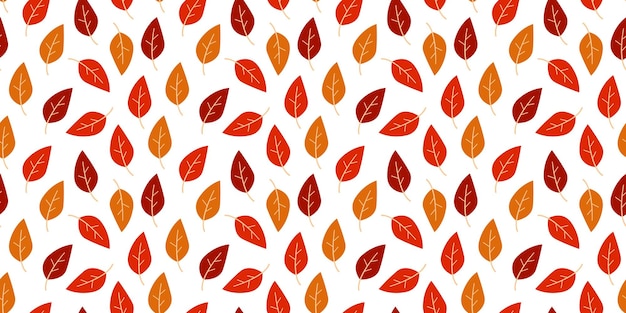 Vector vector seamless pattern of autumn leaves autumn background