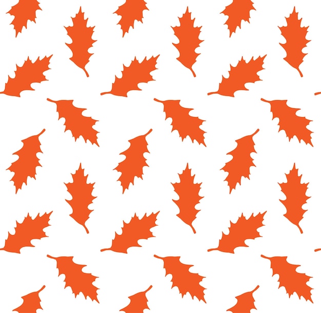 Vector seamless pattern of autumn leaves