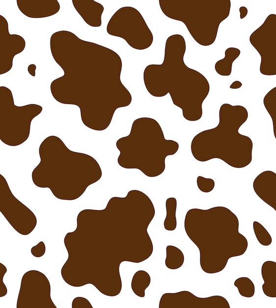 Vector vector seamless pattern of black cow fur print