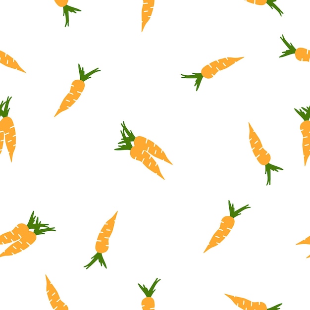 Vector seamless pattern of carrots