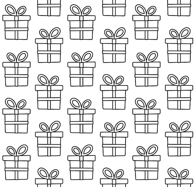 Vector vector seamless pattern of christmas present