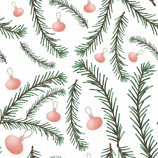 vector seamless pattern of Christmas on a white background