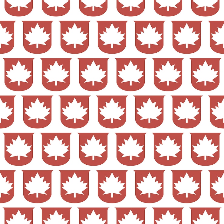 Vector vector seamless pattern of colored maple leaves