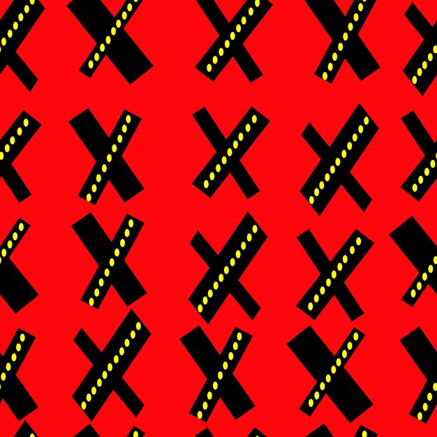 Vector seamless pattern crosses x