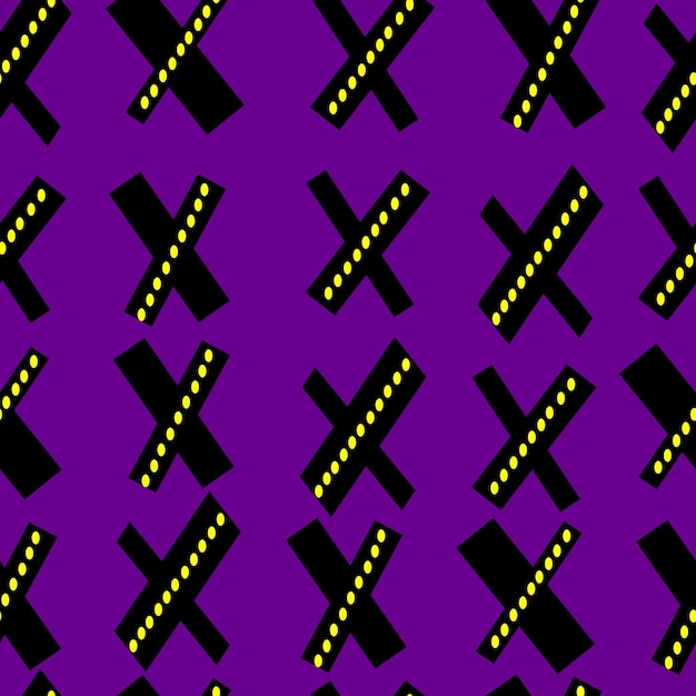 Vector seamless pattern crosses x