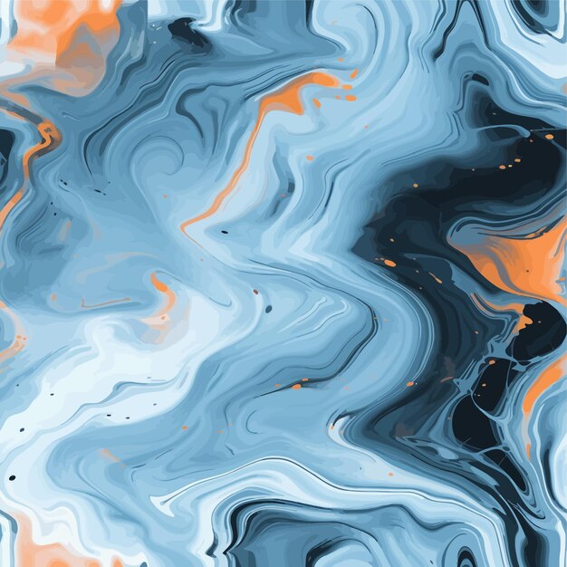 Vector vector seamless pattern design texture a painting of a blue and orange liquid with orange colors