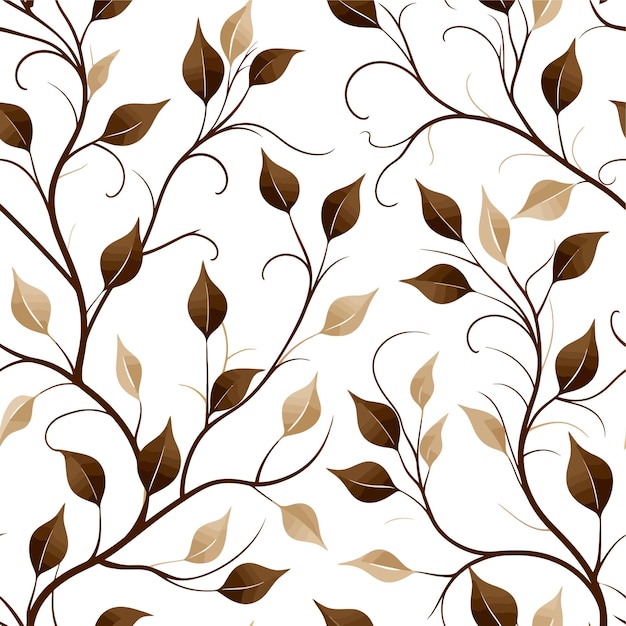 vector seamless pattern design texture a wallpaper with leaves and a tree design