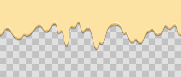 벡터 원활한 패턴 떨어지는 유약 크림 아이스크림 화이트 초콜릿 또는 바닐라 방울이 아래로 흐르는