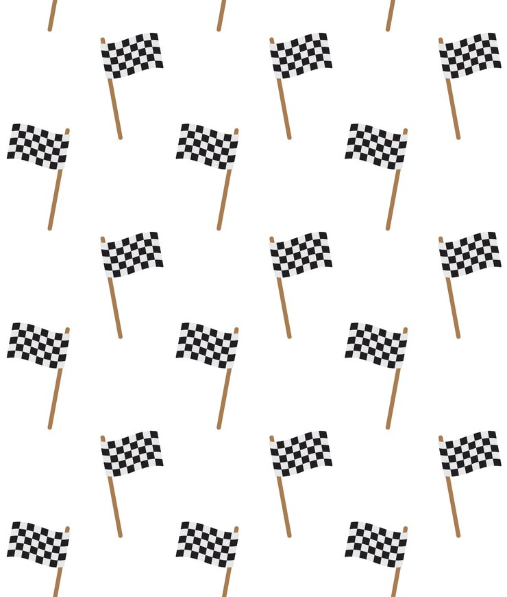 Vector vector seamless pattern of flat finish race flag