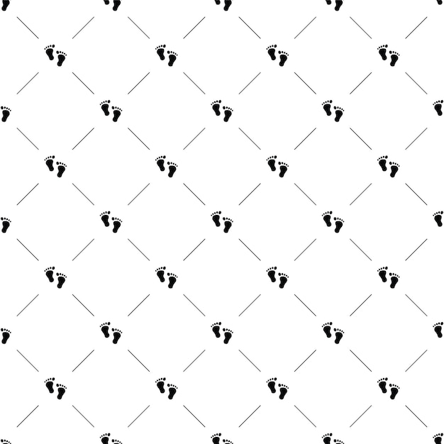 Vector seamless pattern, footprint, editable can be used for web page backgrounds, pattern fills