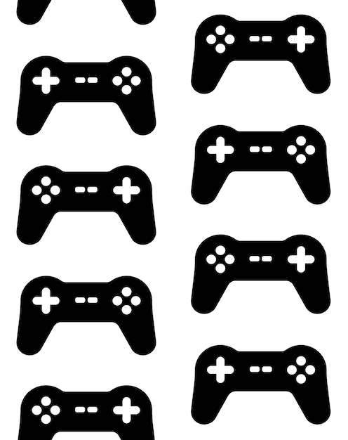 Vector seamless pattern of Game console joystick