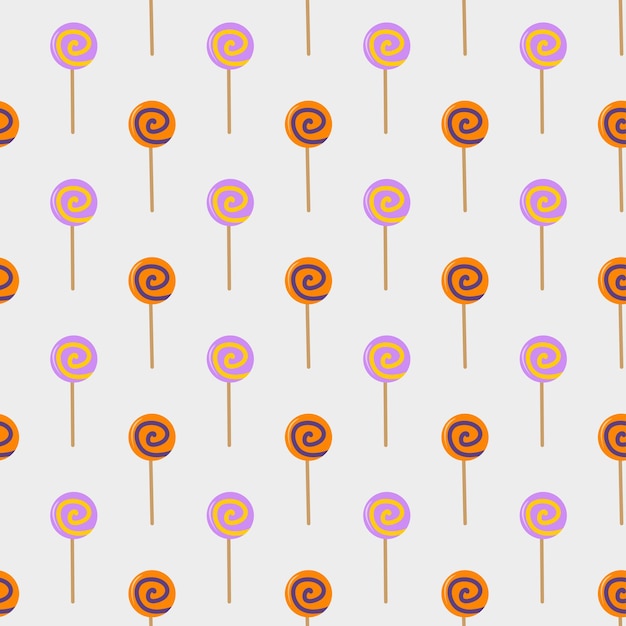 Vector seamless pattern for halloween party  in orange and violet colors. endless texture can be used for wallpaper, fills, web page,background,surface
