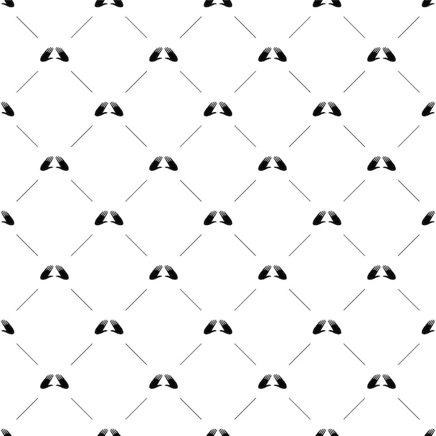 Vector seamless pattern hand