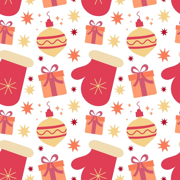 Vector vector seamless pattern happy new year merry christmas