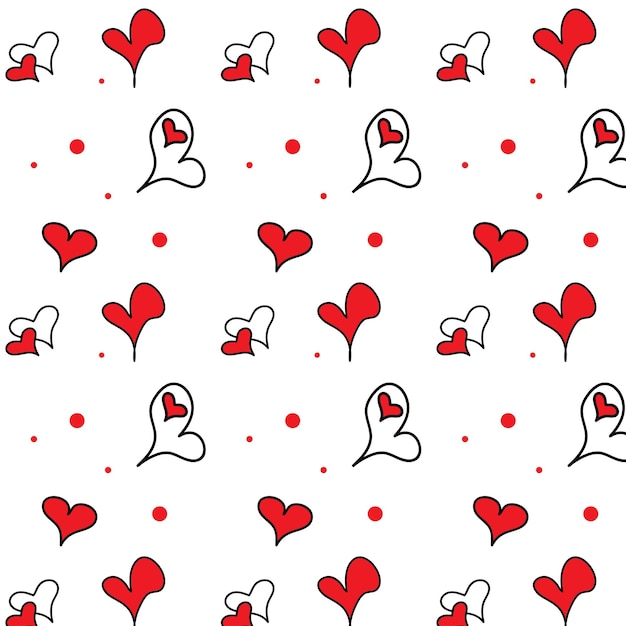 Vector seamless pattern heart background