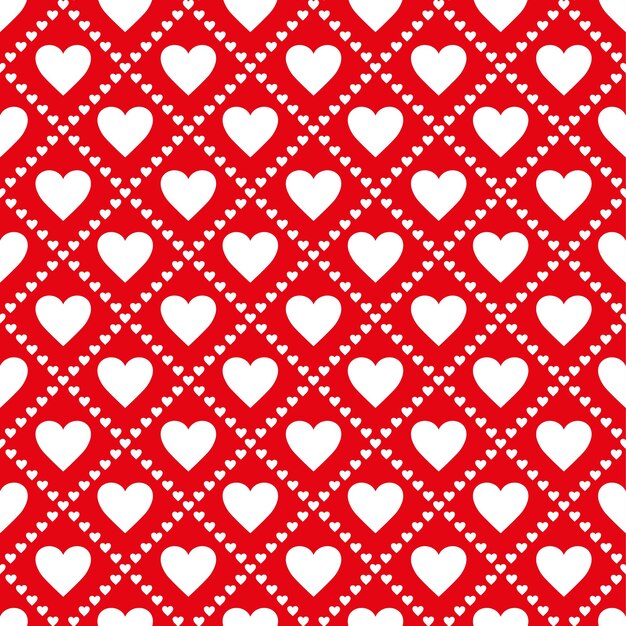 VECTOR SEAMLESS PATTERN IN THE HEART FOR THE DAY OF VALENTINE