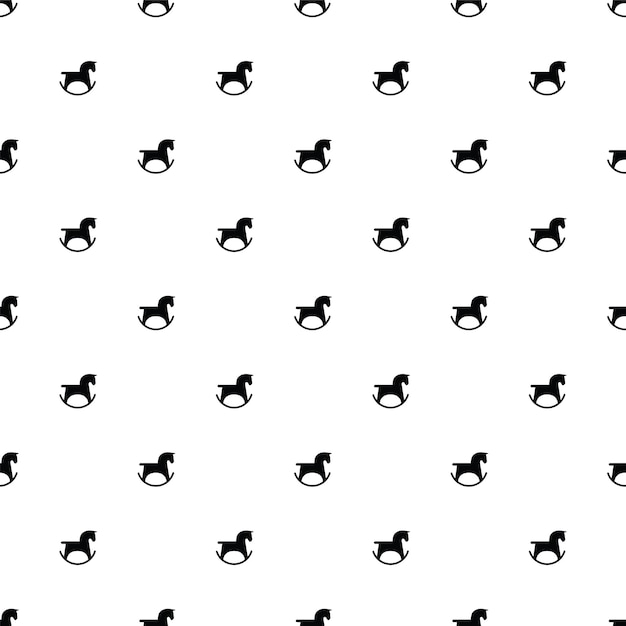 Vector seamless pattern, horse toy, Editable can be used for web page backgrounds, pattern fills