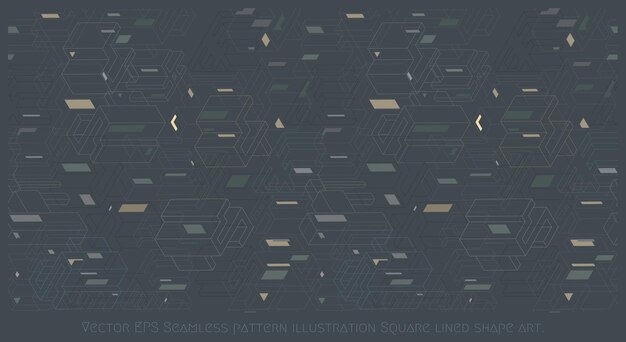 Vector  Seamless pattern illustration geometry lined shape design