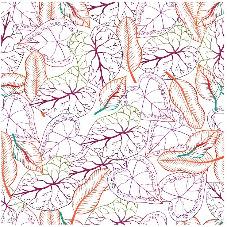 Vector vector seamless  pattern leaves pattern  floral design for fashion textile print