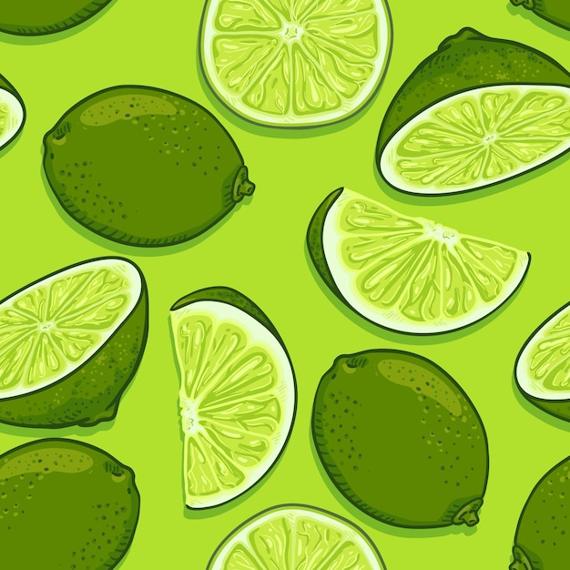 Vector Seamless Pattern of Limes