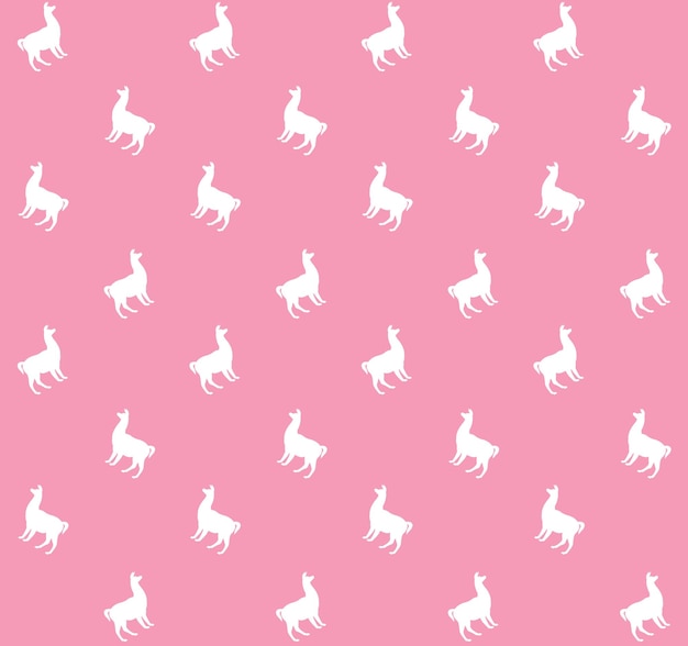 Vector seamless pattern of llama