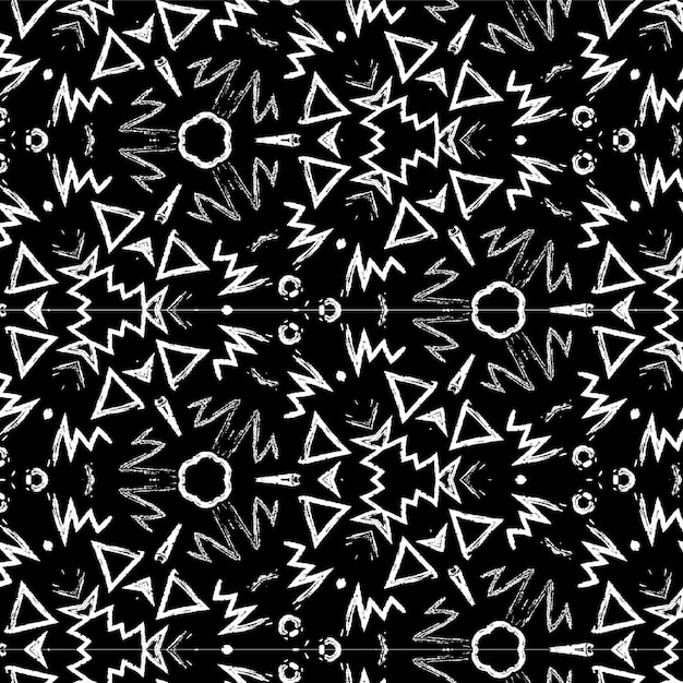 Vector seamless pattern modern monochrome texture repeating abstract background