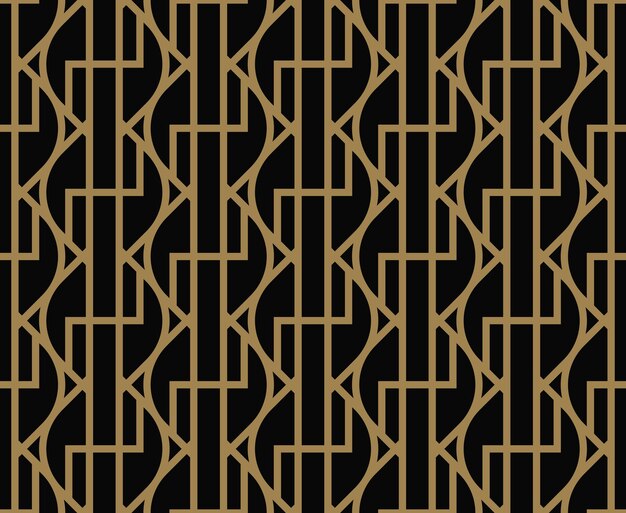 Vector seamless pattern Modern stylish texture Repeating abstract background Weaved wavy geometric grid