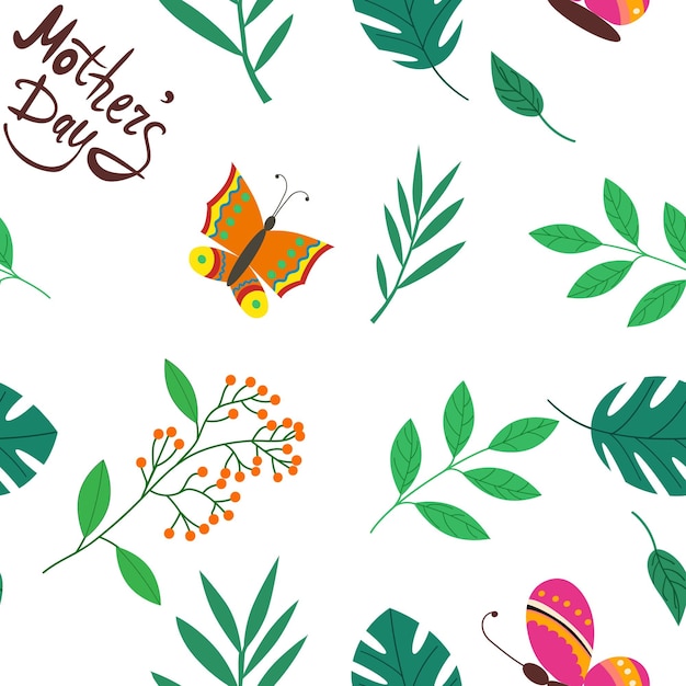 Vector seamless pattern for Mother is Day