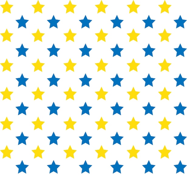 Векторный бесшовный рисунок звезд флага украины
