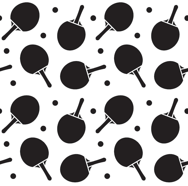 Vector seamless pattern of ping pong sport